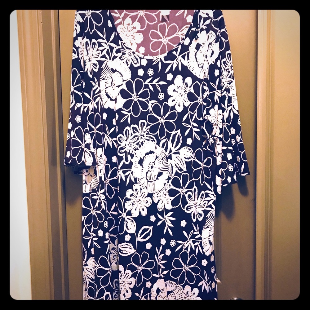 Purple and white Floral Dress